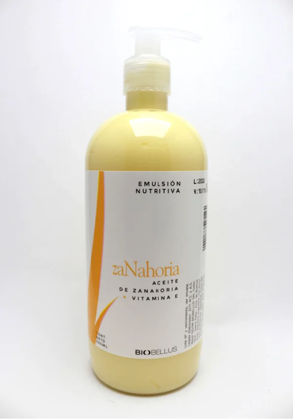 Emulsión Zanahoria/vainilla y jojoba por 500 ML - BIOBELLUS